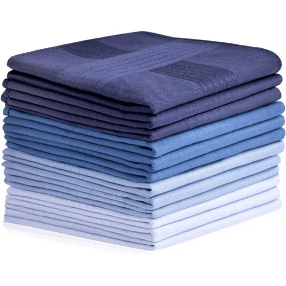Men's Handkerchiefs, Cotton Gents Hankies Set, Mens Premium Handkerchiefs